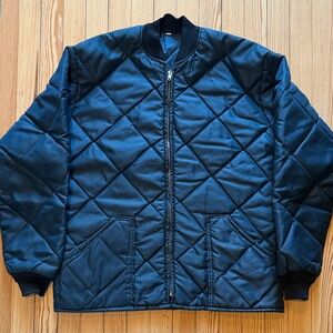 VTG 80s Navy Quilted Jacket Medium